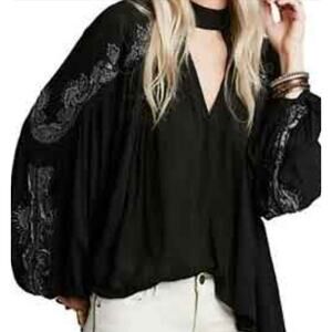 FREE PEOPLE | Sweet Fantasy Beaded Boho Flowy Beaded Top | Size Small